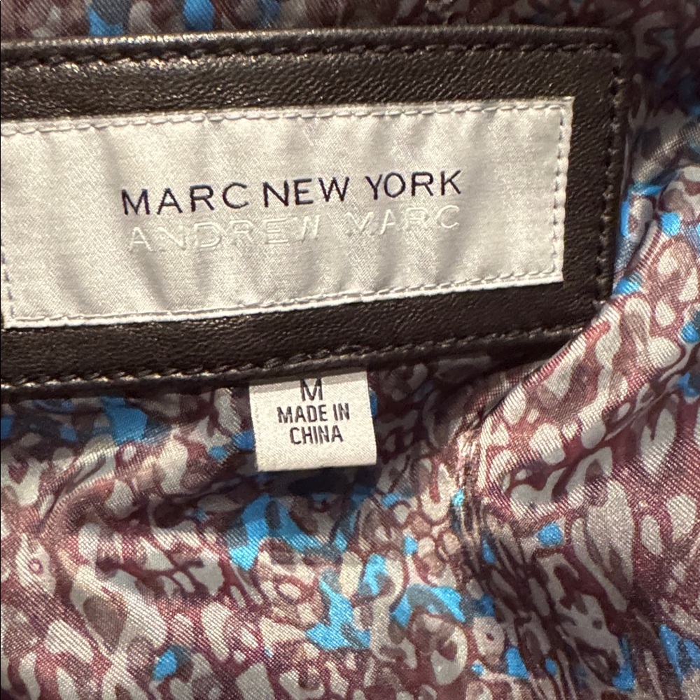 ANDREW MARC NEW YORK BLACK LAMB LEATHER JACKET SIZE M - Picture 12 of 14
